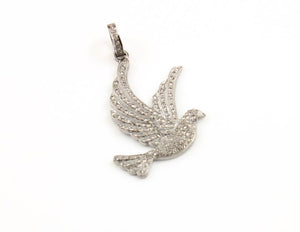 Pave Diamond Dove Pendant --DP-1115 - Beadspoint