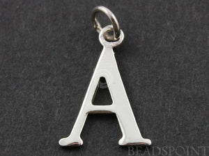 Sterling Silver Initial "A" Initial Charm -- SS/2032/A - Beadspoint