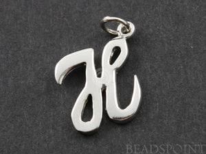 Sterling Silver Initial "H" Initial Charm -- SS/2033/H - Beadspoint