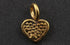 24K Gold Vermeil Over Sterling Silver Heart Charm -- VM/CH8/CR22