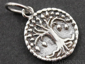 Sterling Silver Artisan Tree of Life Charm -- SS/CH4/CR43 - Beadspoint