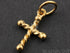 24K Gold Vermeil Over Sterling Silver Rope Patterned Cross Charm -- VM/CH1/CR32