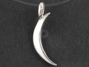 Sterling Silver Crescent Moon Charm -- SS/CH5/CR22 - Beadspoint