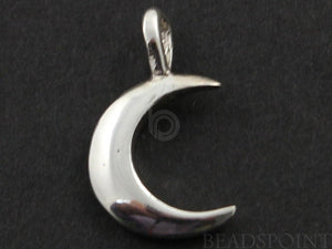 Sterling Silver Moon Charm -- SS/CH5/CR21 - Beadspoint