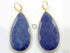 2 Inches Long, Dyed Sapphire Faceted Bezel Pear 1 Piece, (BZC7331)
