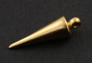 24K Gold Vermeil Over Sterling Silver Spike Charm  -- VM/CH7/CR39 - Beadspoint