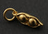 24K Gold Vermeil Over Sterling Silver Pea in a Pod Charm   -- VM/CH4/CR63