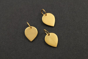 24K Gold Vermeil Over Sterling Silver Leaf Charm -- VM/CH11/CR11 - Beadspoint