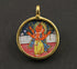 Gold Vermeil Over Sterling Silver Hand Painted Ganesha Charm -- VMTCH-26