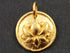 24K Gold Vermeil Over Sterling Silver Blooming Lotus Charm -- VM/CH4/CR55