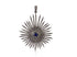 Pave Diamond Large Sunburst Pendant with Sapphire, (DPL-2382)